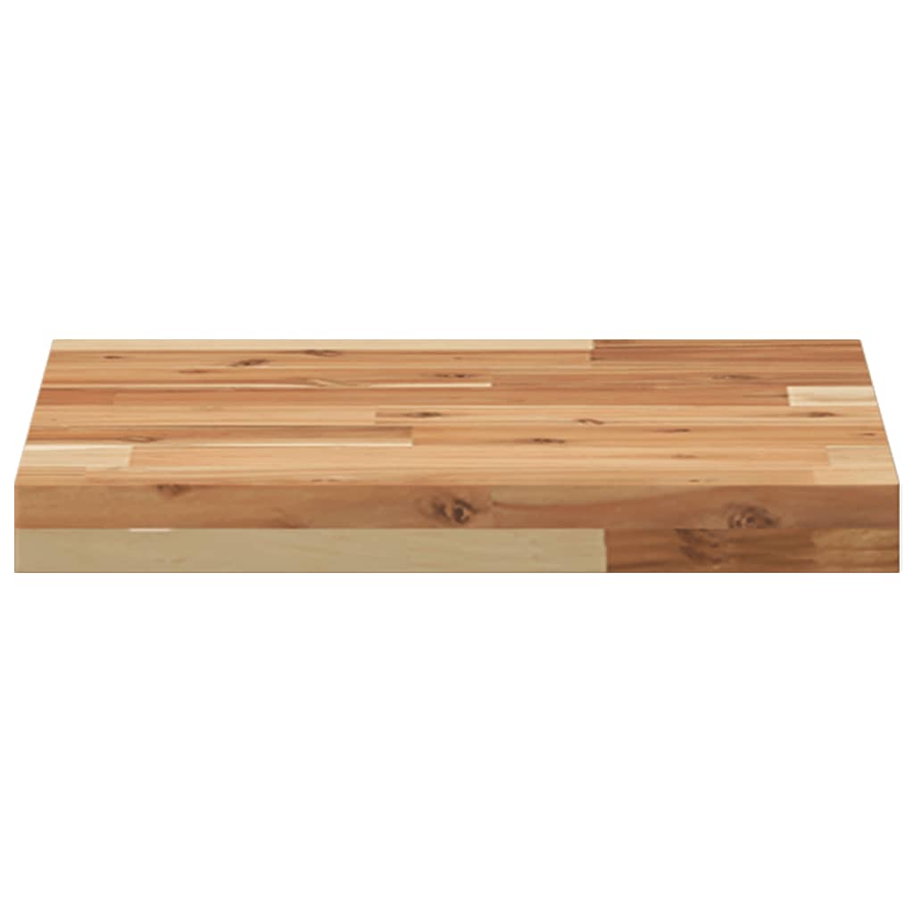 Piano Tavolo Quadrato 40x40x4 cm in Legno Massello di Acacia