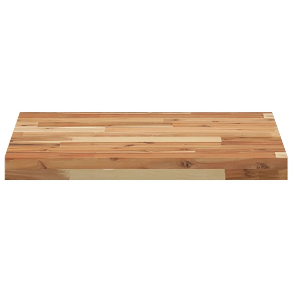 Piano Tavolo Quadrato 50x50x4 cm in Legno Massello di Acacia
