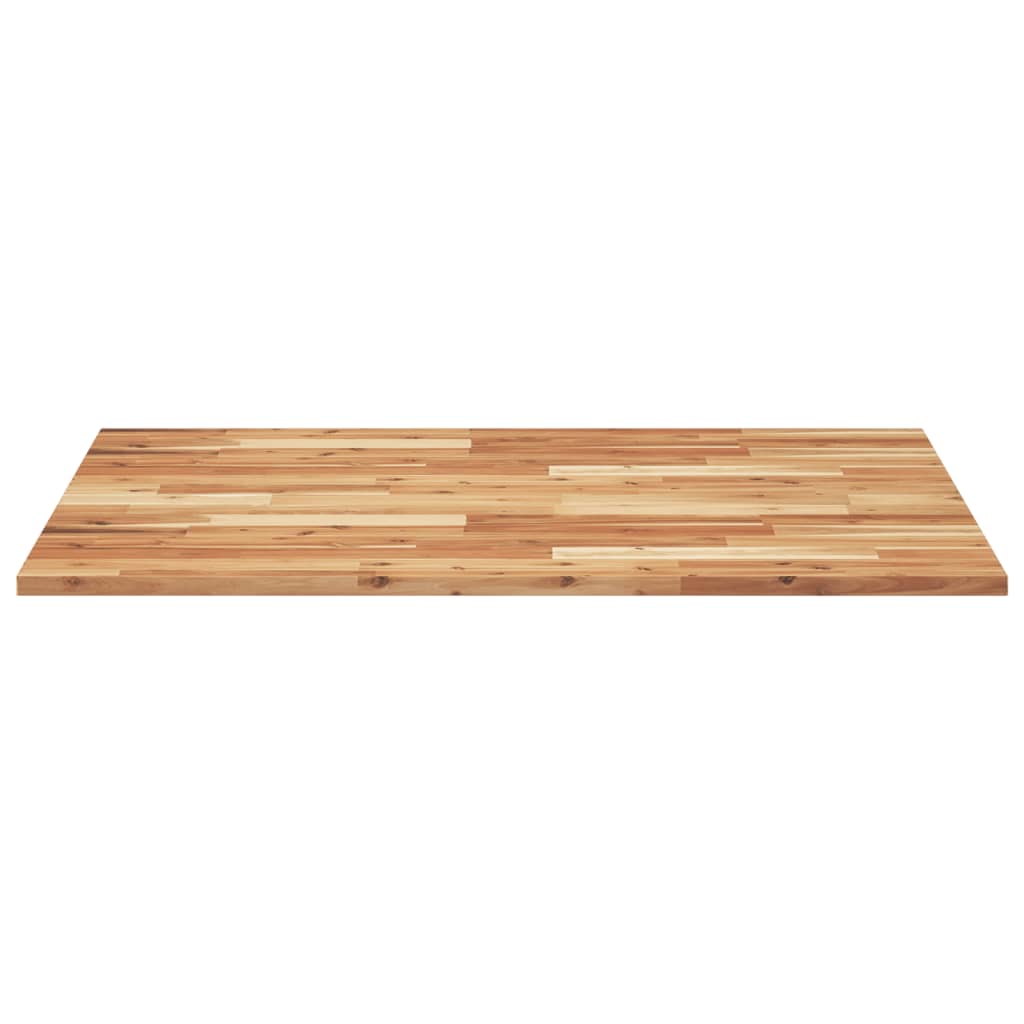 Piano Tavolo Rettangolare 100x80x2cm Legno Massello di Acacia