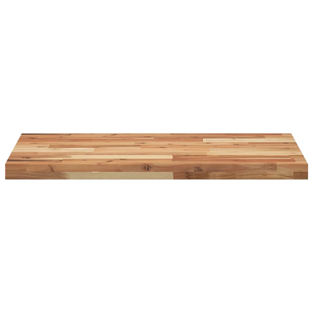Piano Tavolo Rettangolare 80x50x4cm in Legno Massello di Acacia