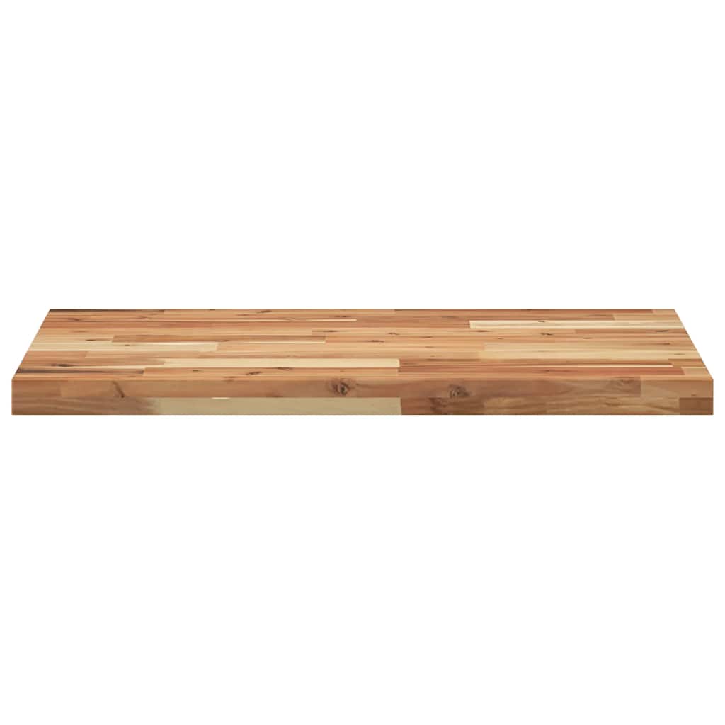 Piano Tavolo Rettangolare 120x50x4cm Legno Massello di Acacia