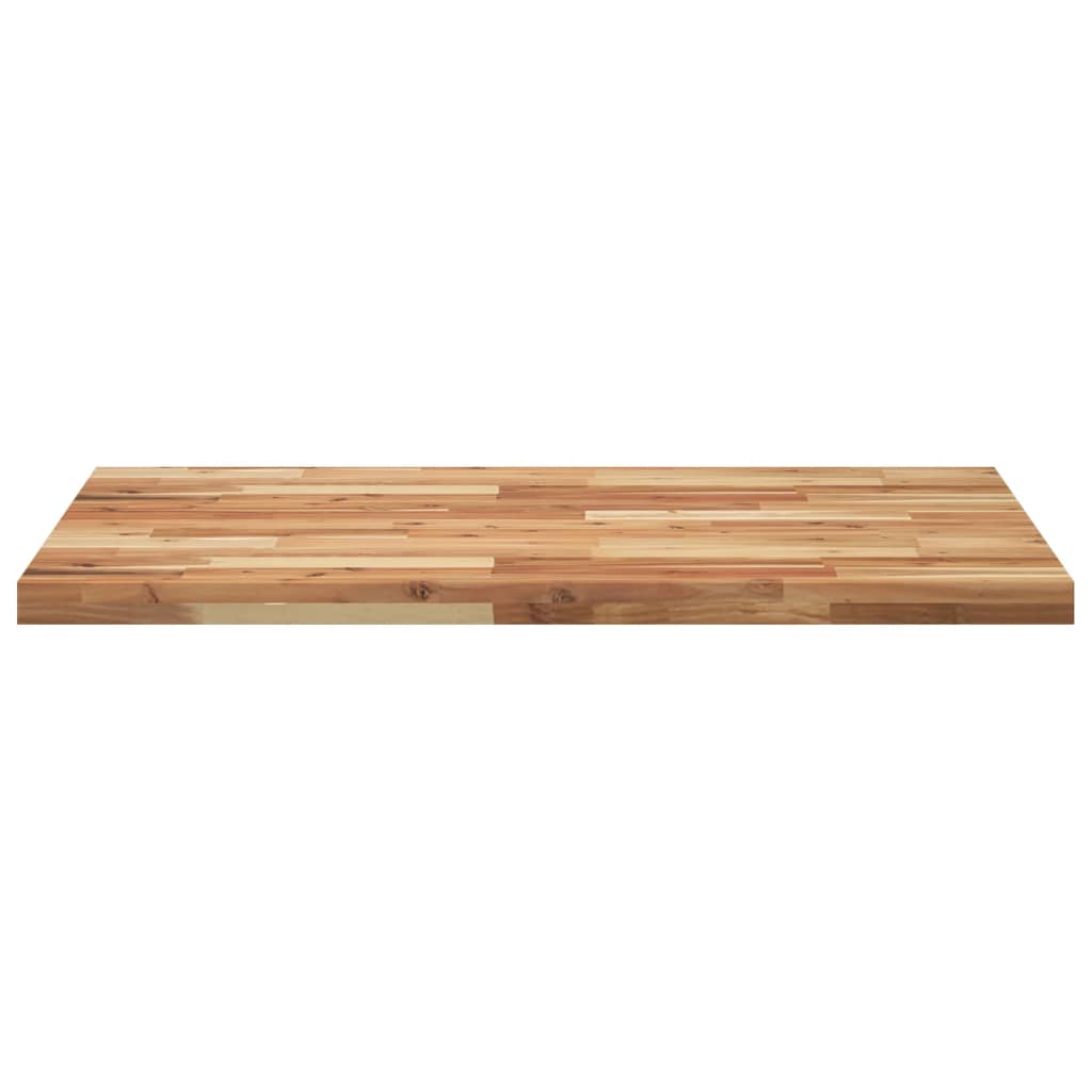 Piano Tavolo Rettangolare 100x70x4cm Legno Massello di Acacia