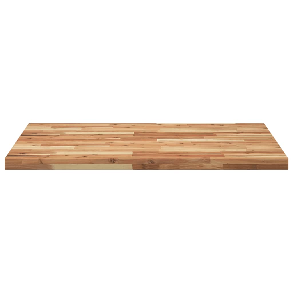 Piano Tavolo Rettangolare 100x80x4cm Legno Massello di Acacia