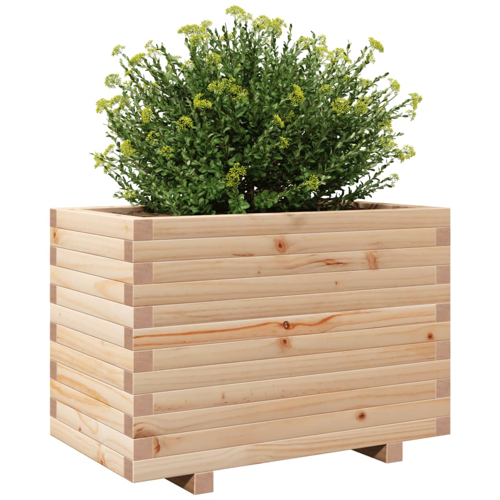 Fioriera da Giardino 70x40x49,5 cm in Legno Massello di Pino