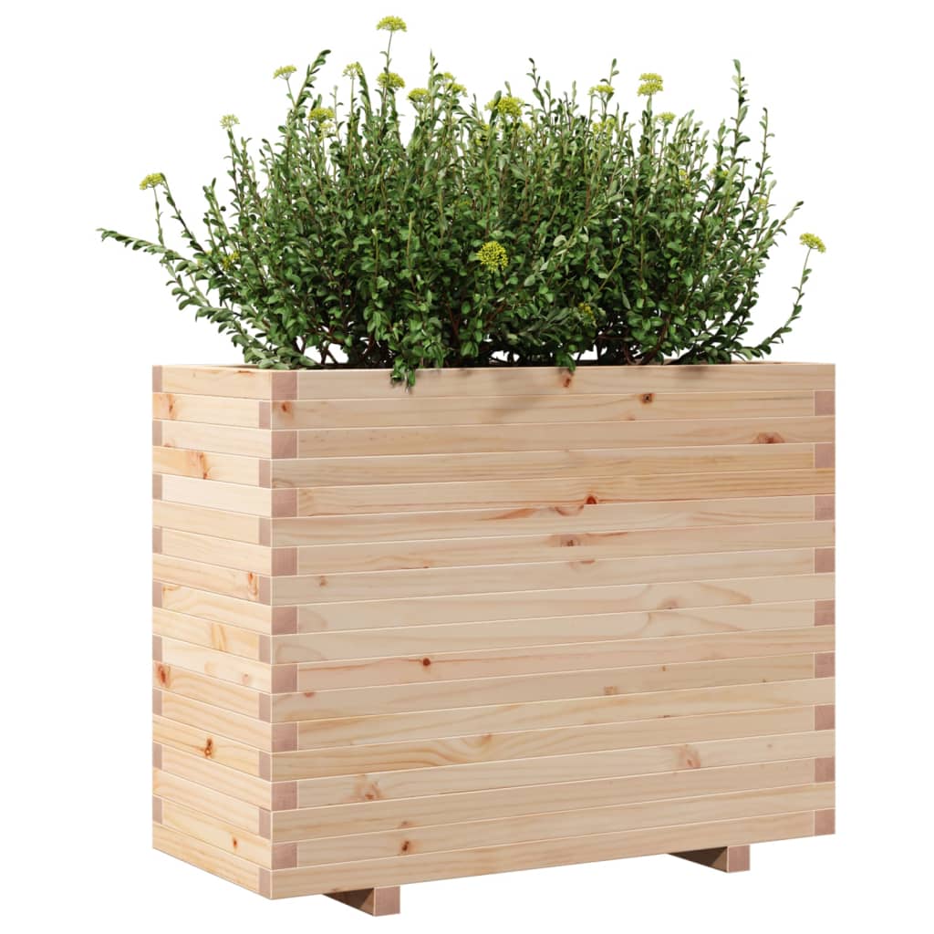 Fioriera da Giardino 90x40x72 cm in Legno Massello di Pino