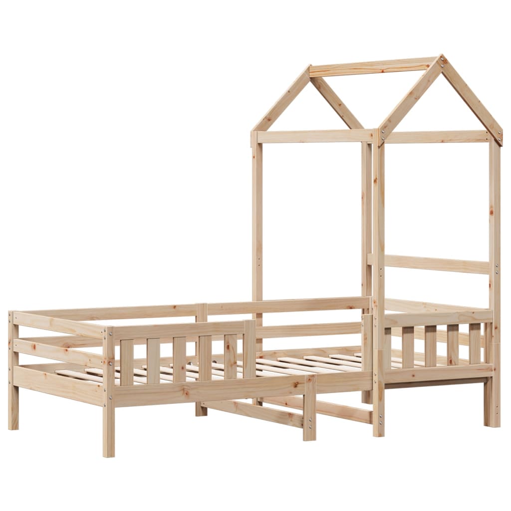 Giroletto con Tetto 90x190 cm in Legno Massello di Pino