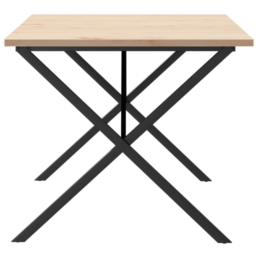Tavolo da Pranzo Telaio a X 180x90x75,5 cm Legno Pino e Acciaio