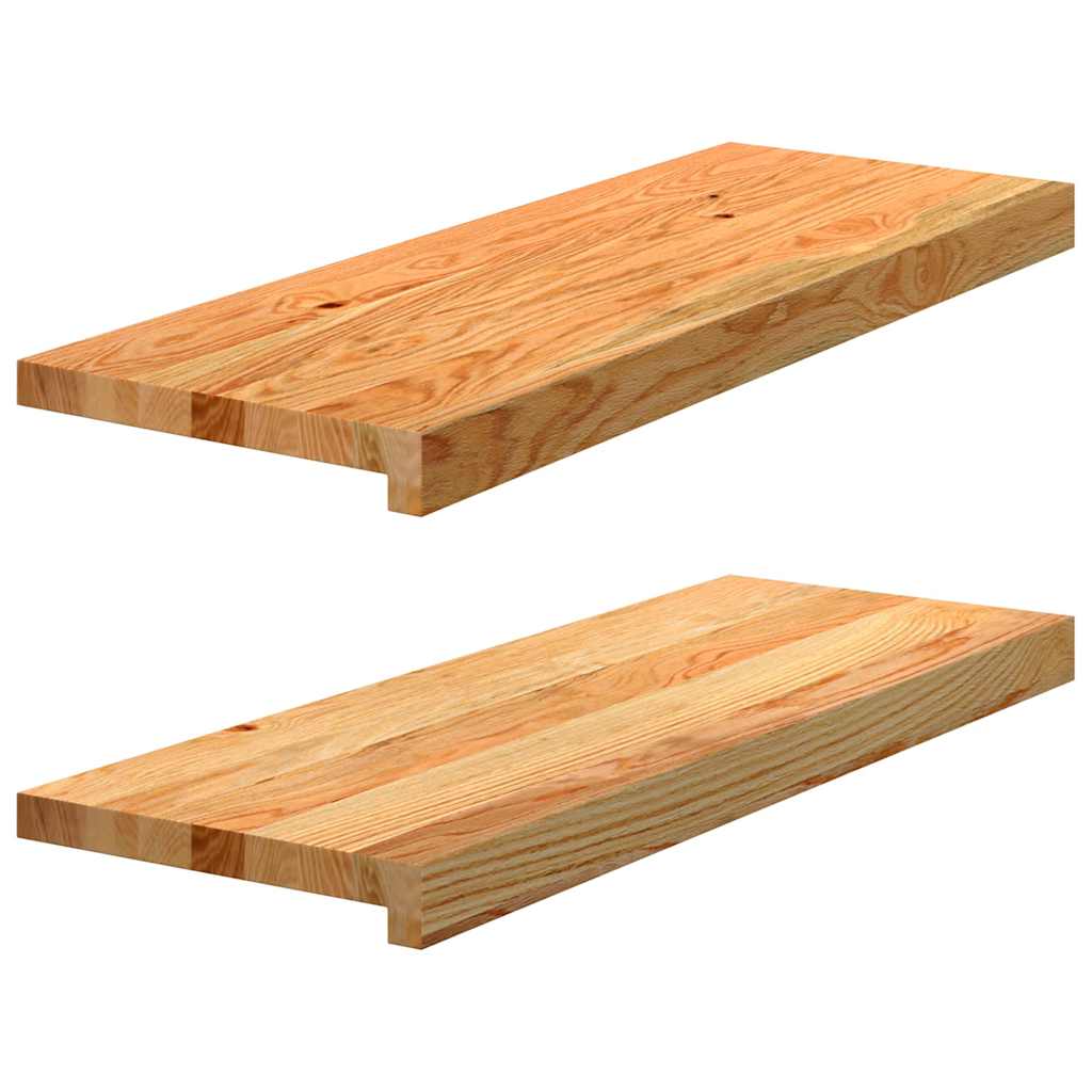 Gradini 2 pz Marrone Chiaro 70x25x2 cm Legno Massello Rovere