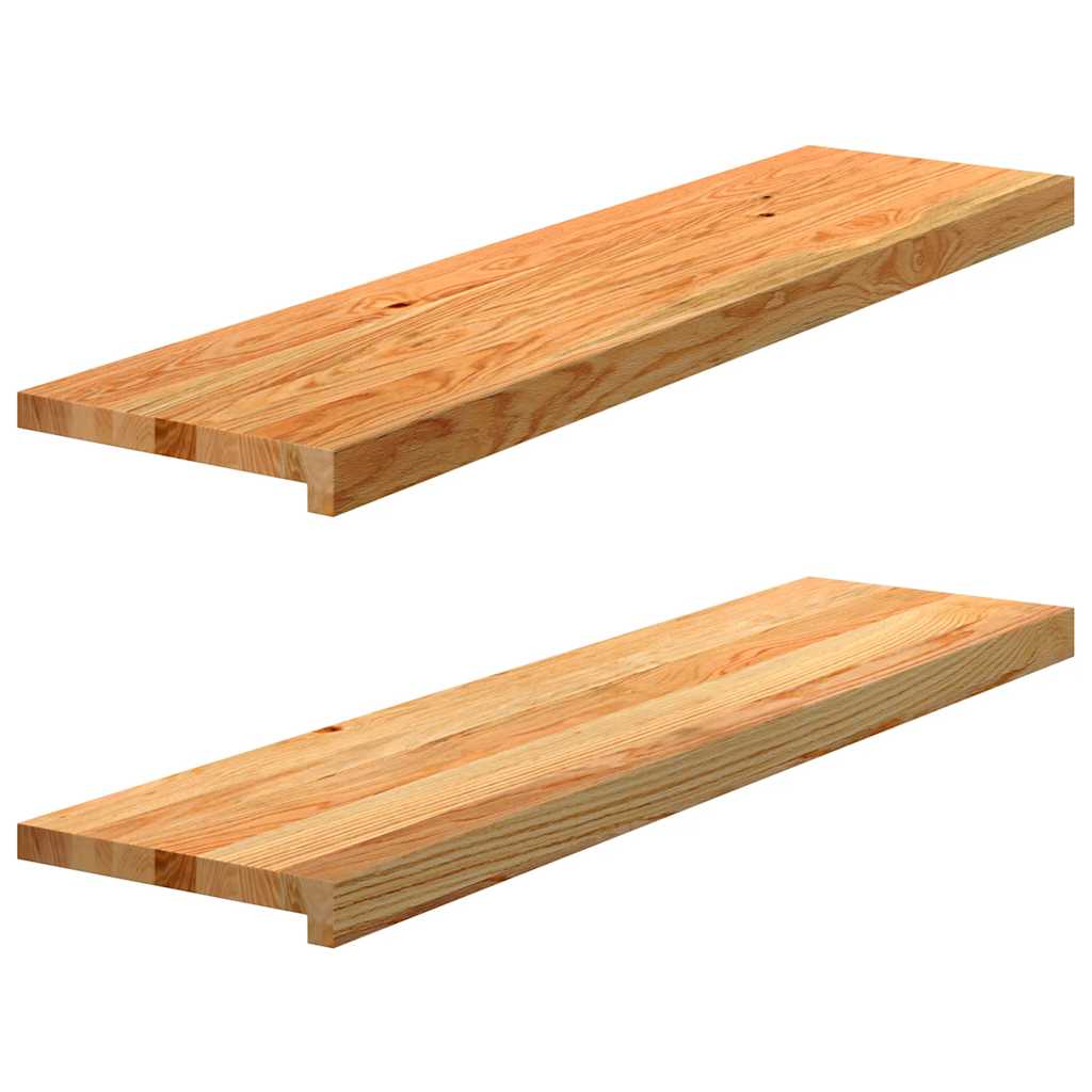 Gradini 2 pz Marrone Chiaro 100x30x2 cm Legno Massello Rovere