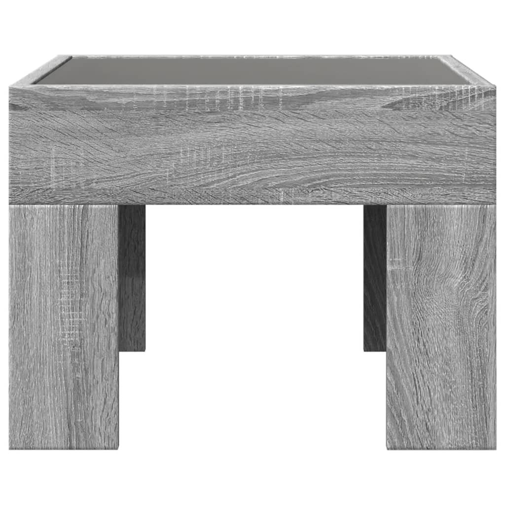 Comodino con LED Infinity Rovere Sonoma 40x40x30 cm