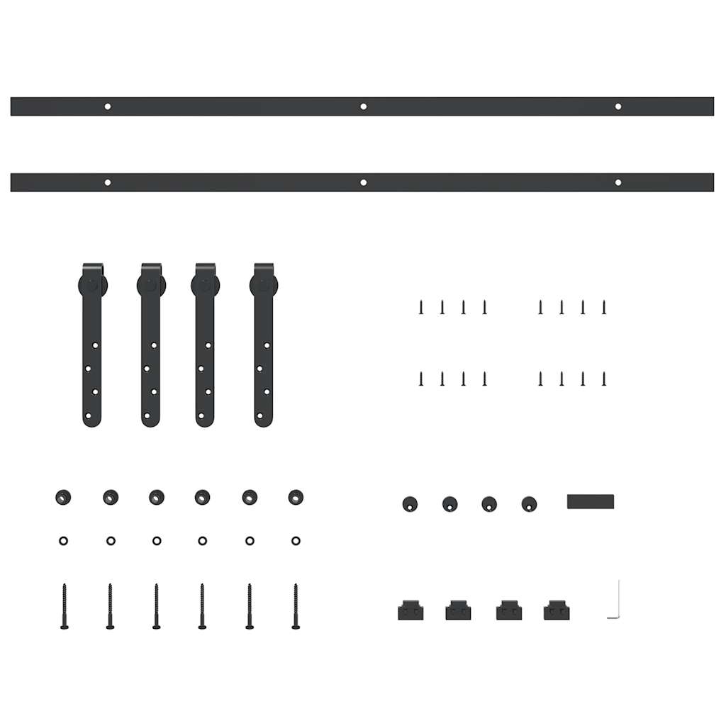 Kit Anta Scorrevole per Armadio 183 cm in Acciaio al Carbonio