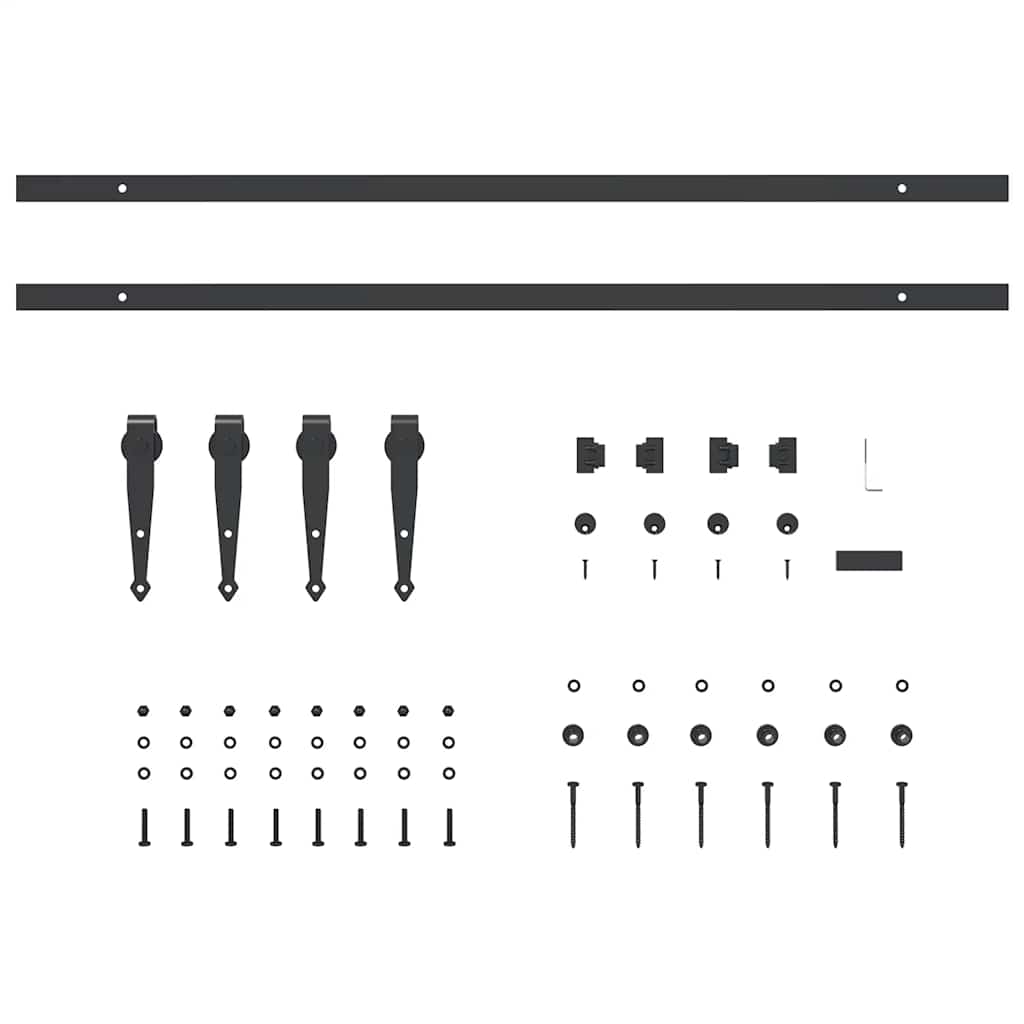 Kit Anta Scorrevole per Armadio 183 cm in Acciaio al Carbonio