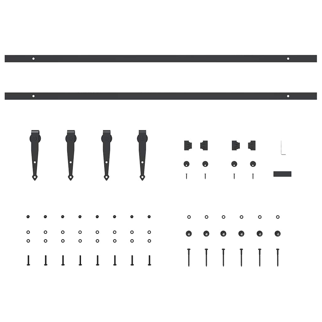 Kit Anta Scorrevole Armadio in Acciaio al Carbonio 113 cm