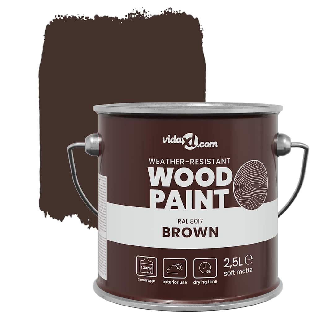 Vernice per legno Marrone 2,5 L Stampa da parete