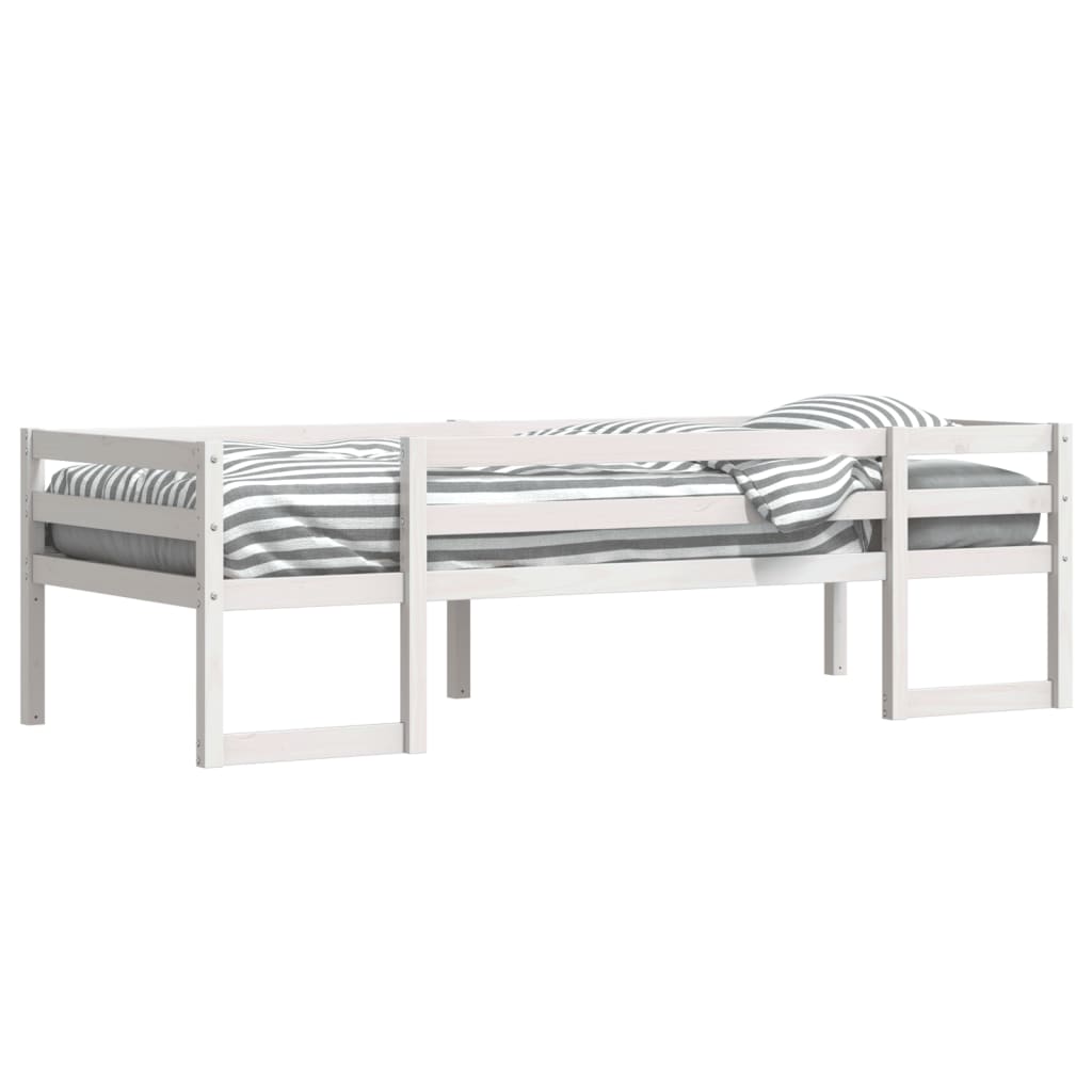 Giroletto per Bambini Bianco 75x190cm in Legno Massello di Pino