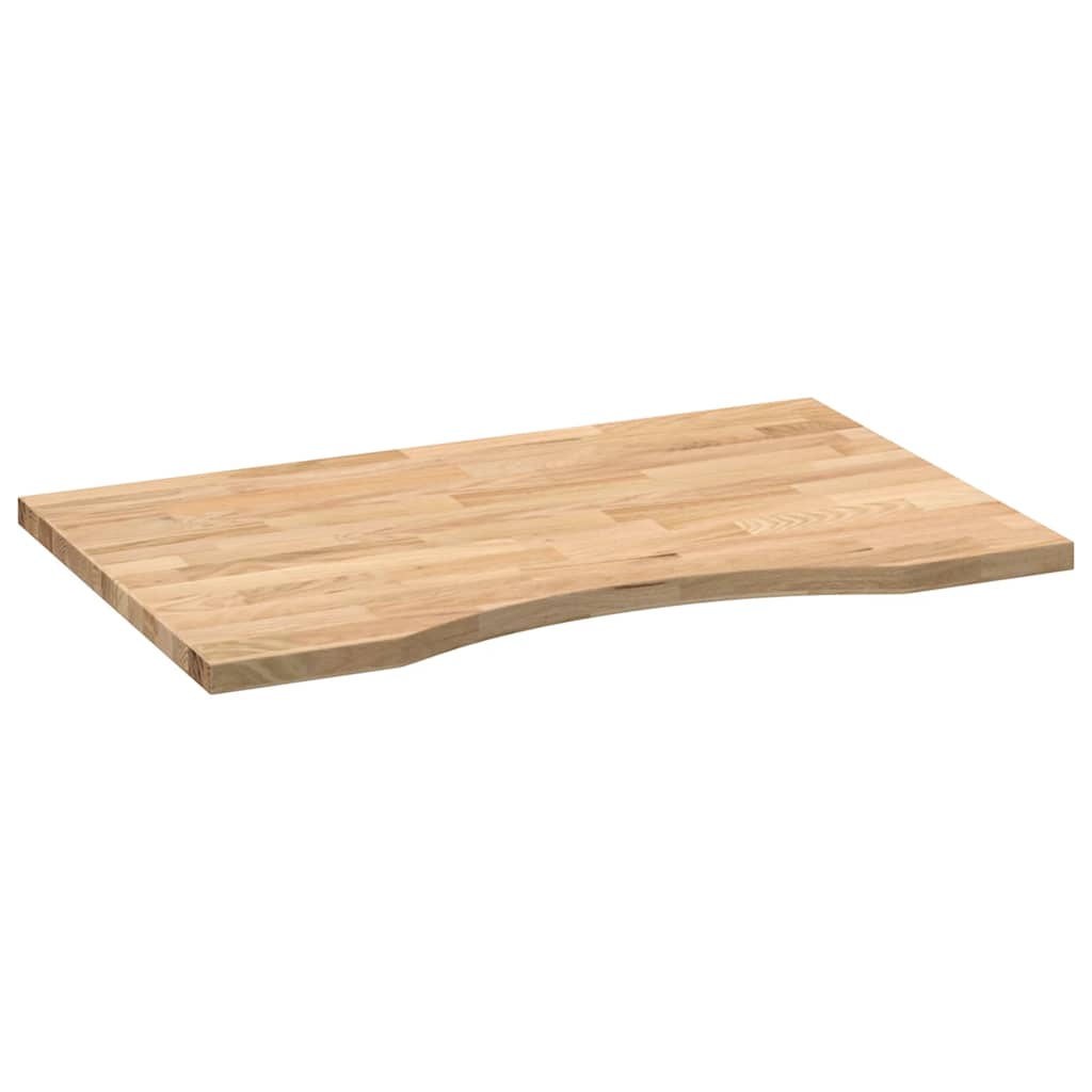 Piano Scrivania 80x60x2,5 cm Rovere Massello Non Trattato