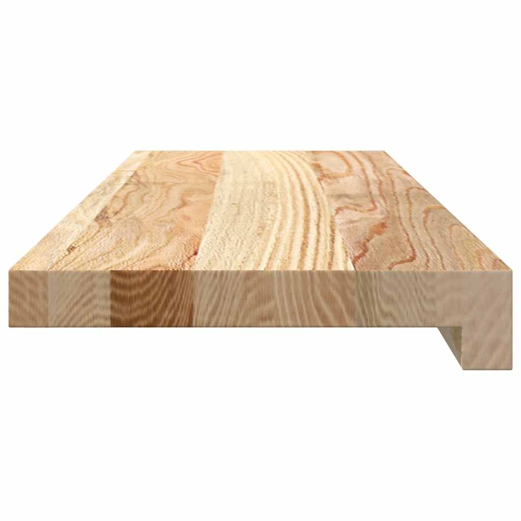 Davanzali 2 pz Non Trattati 70x20x2 cm Legno Massello di Rovere