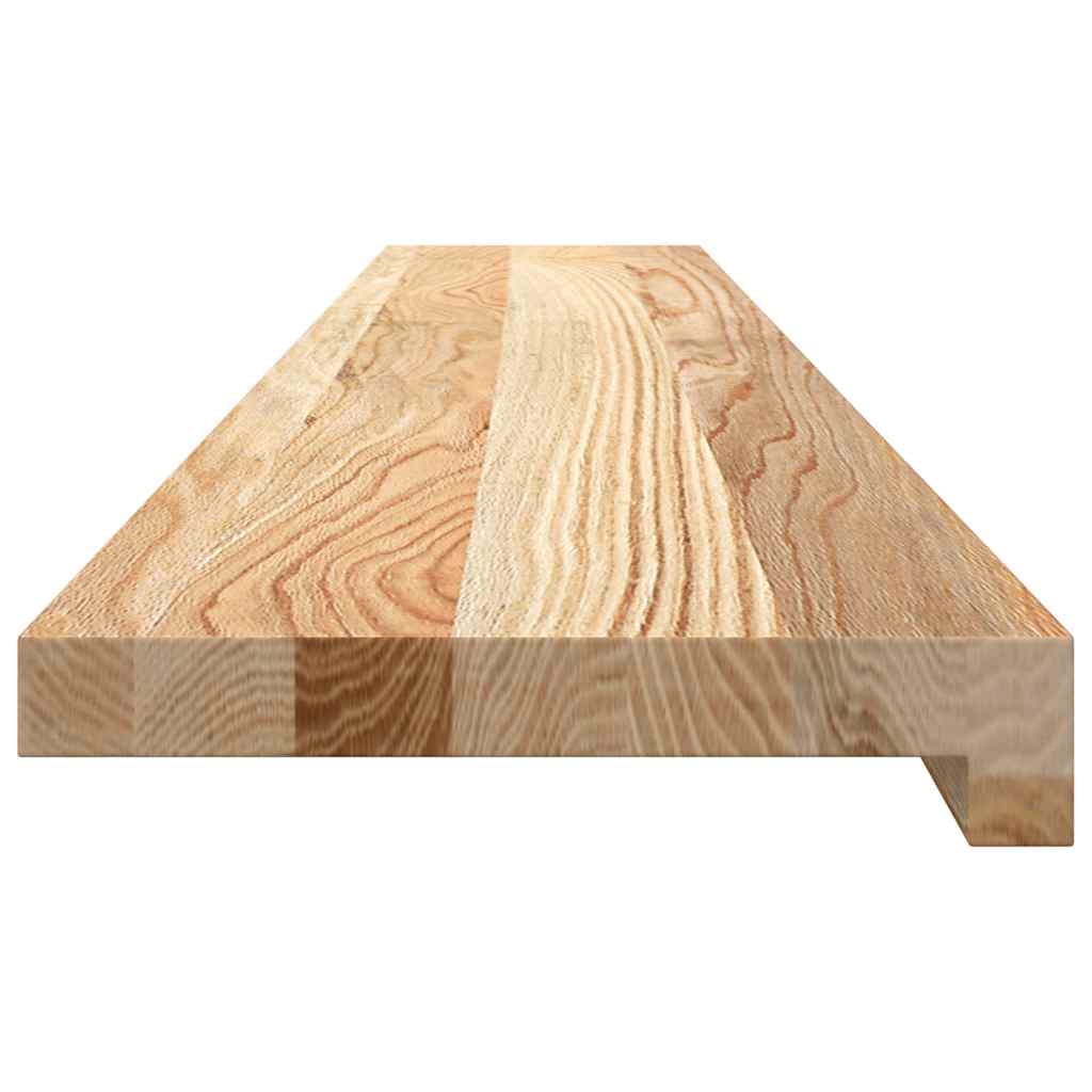 Davanzali 2 pz Non Trattati 120x20x2cm Legno Massello di Rovere