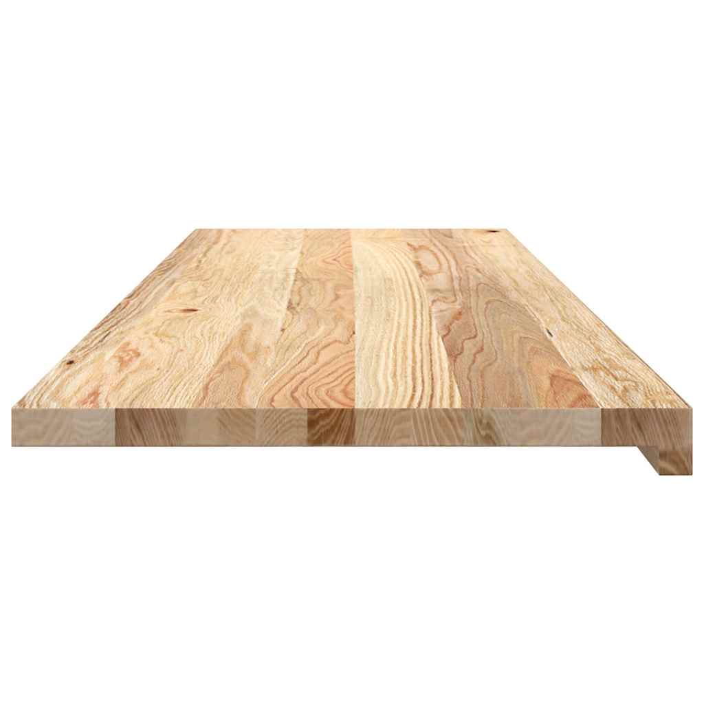 Davanzali 2 pz Non Trattati 120x40x2cm Legno Massello di Rovere