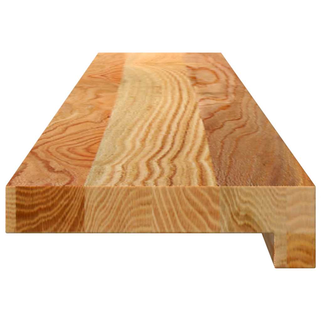 Davanzali 2 pz Marrone Chiaro 100x15x2 cm Legno Massello Rovere
