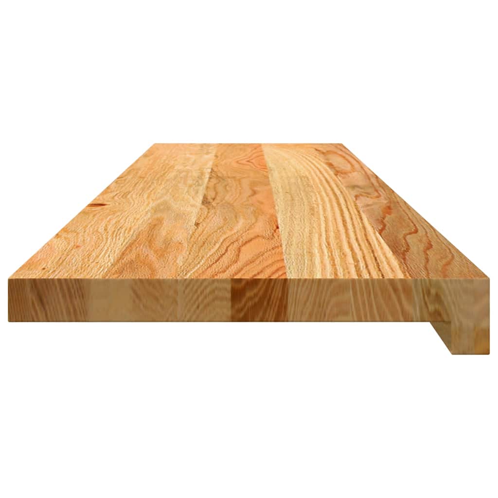 Davanzali 2 pz Marrone Chiaro 100x25x2cm Legno Massello Rovere
