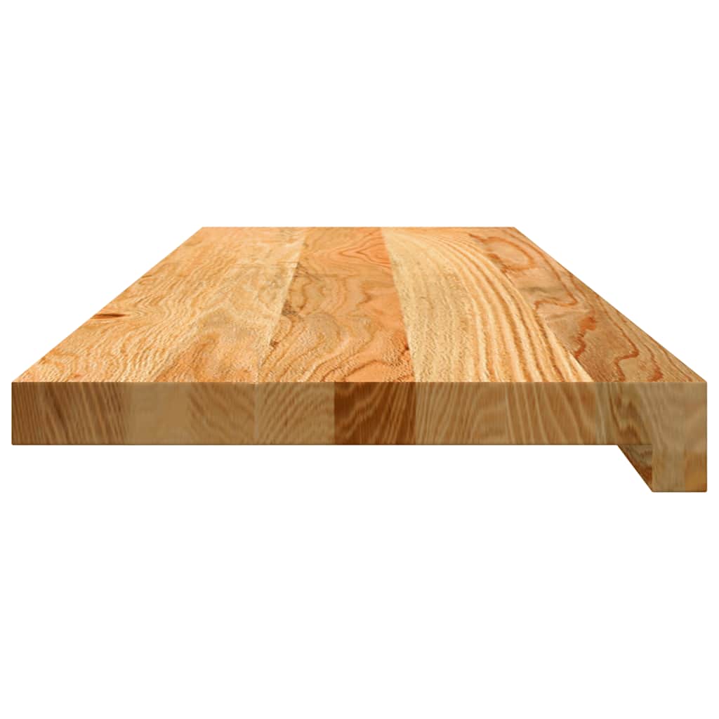 Davanzali 2 pz Marrone Chiaro 80x30x2 cm Legno Massello Rovere