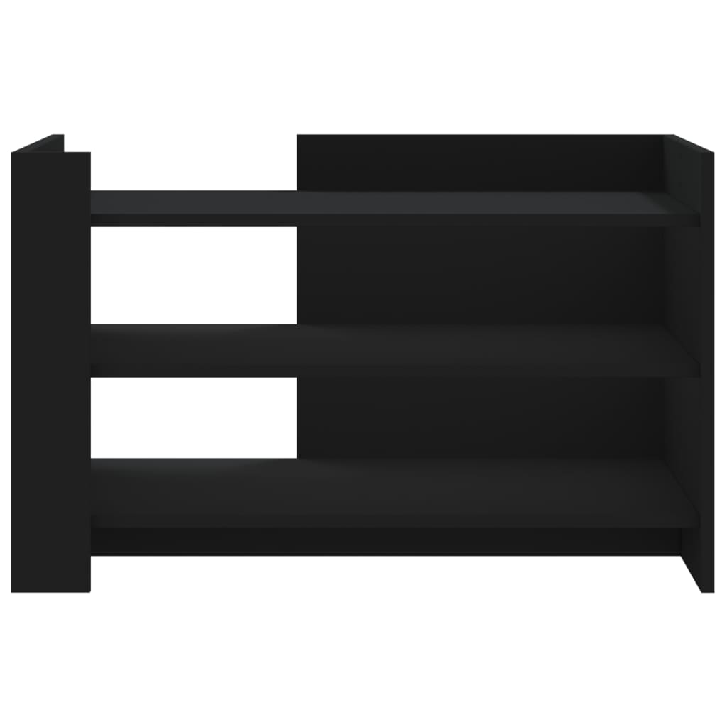 Tavolino da Salotto Nero 80x50x50 cm in Legno Multistrato