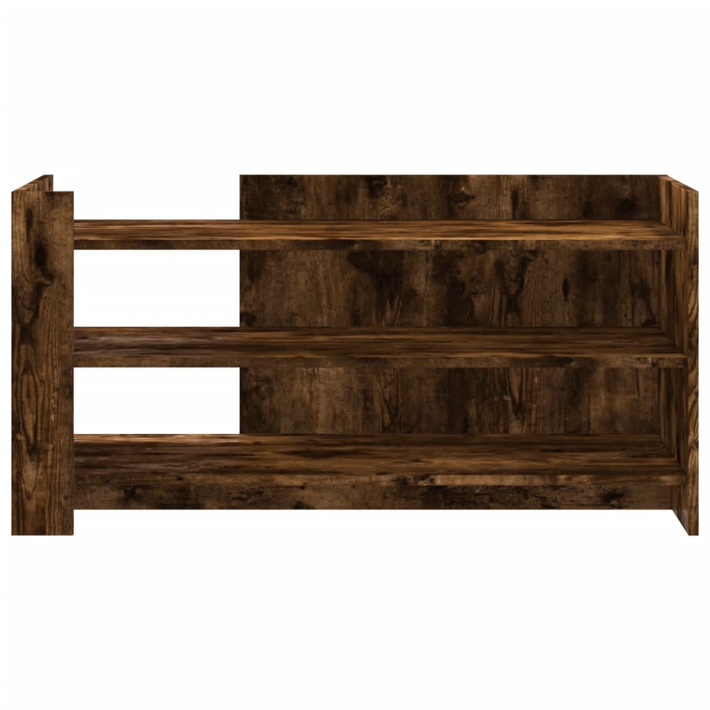 Tavolino Salotto Rovere Fumo 100x50x50 cm in Legno Multistrato