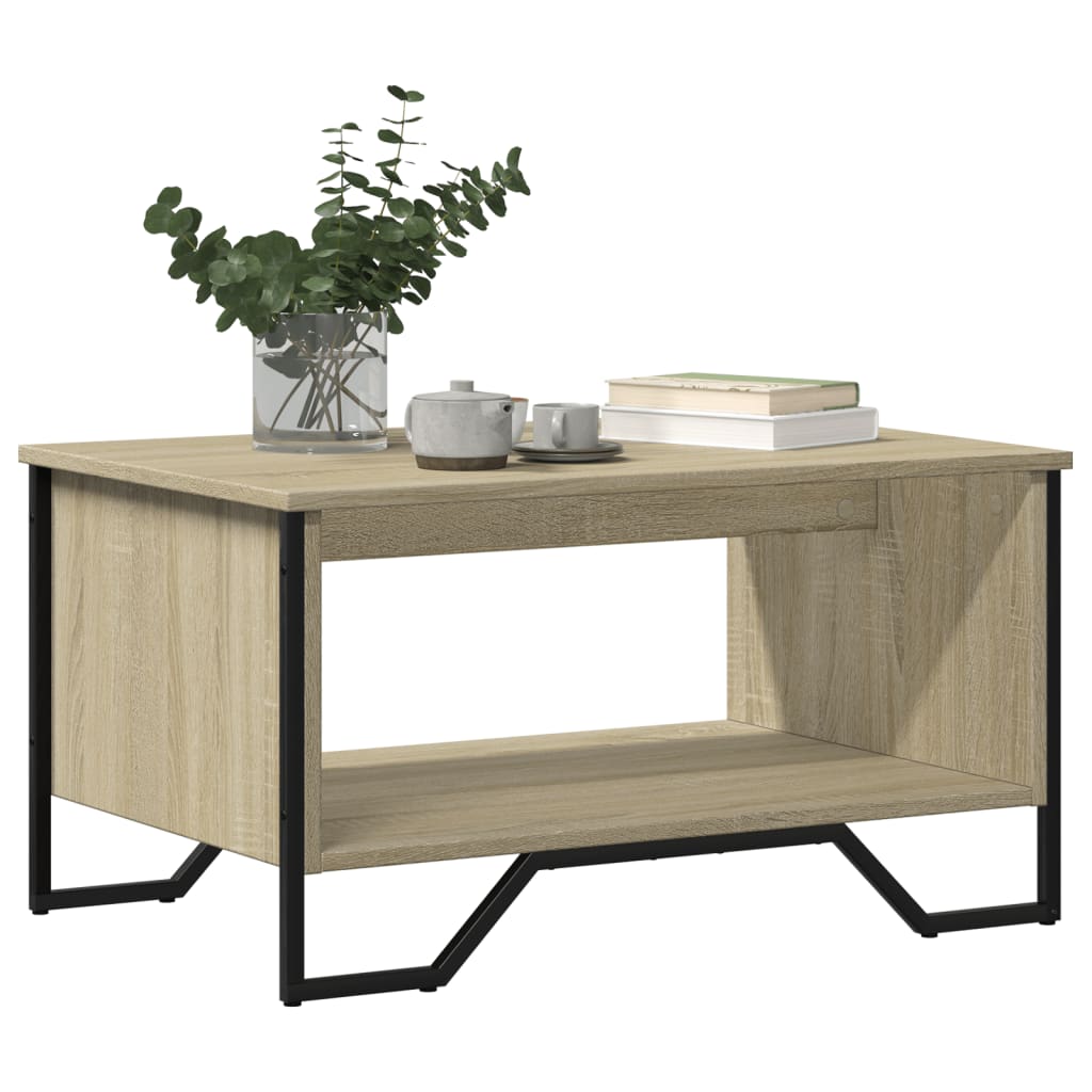 Tavolino da Salotto Rovere Sonoma 75x51x40 cm Legno Multistrato