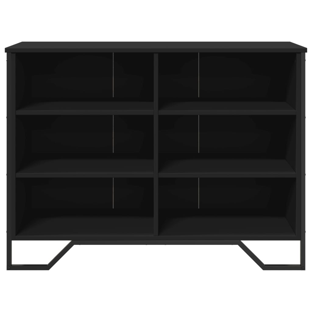 Credenza Nera 101x35,5x74,5 cm in Legno Multistrato