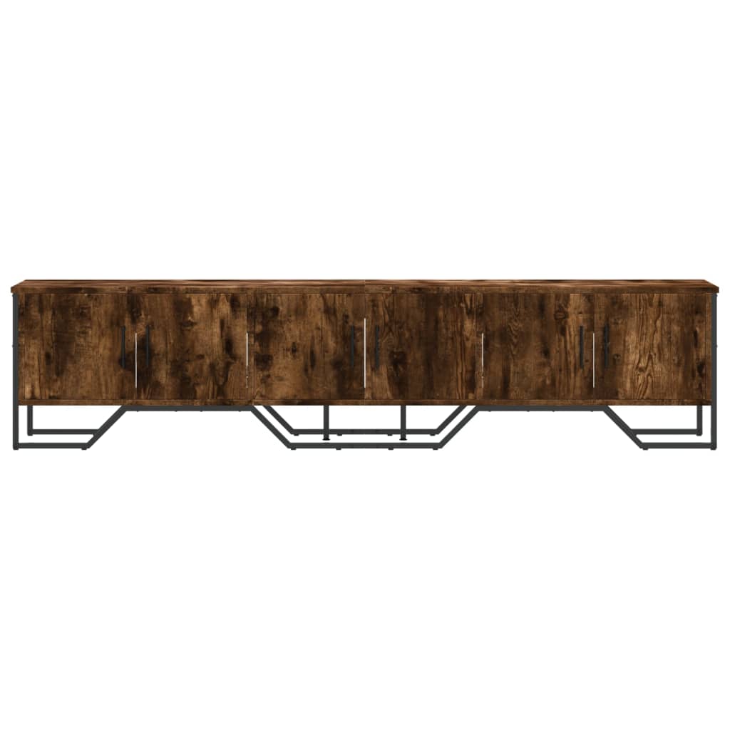 Mobile Porta TV Rovere Fumo 180x34x41 cm in Legno Multistrato