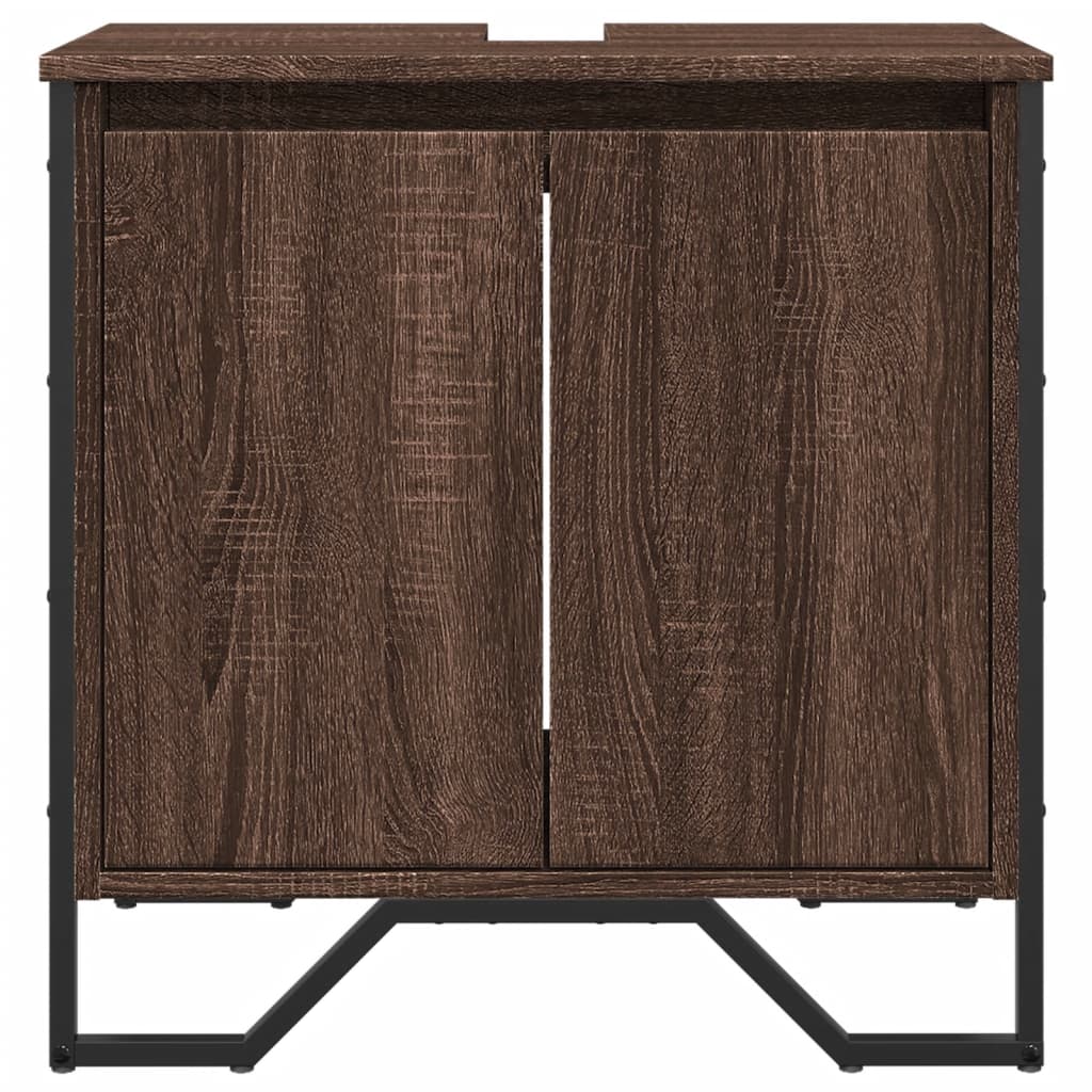 Mobile Lavabo Bagno Rovere Marrone 60x35x60cm in Truciolato
