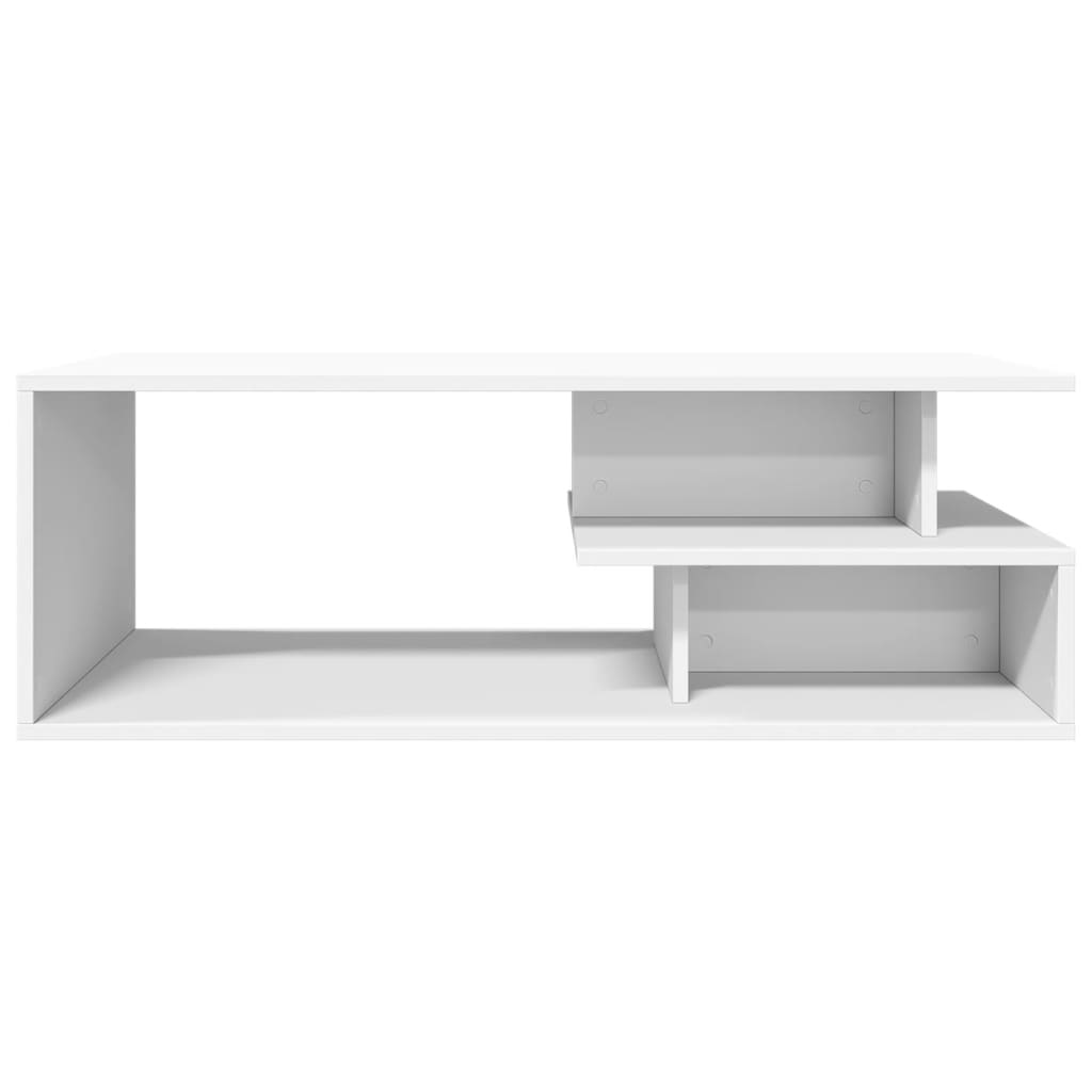 Tavolino da Salotto Bianco 102x55x35 cm in Legno Multistrato