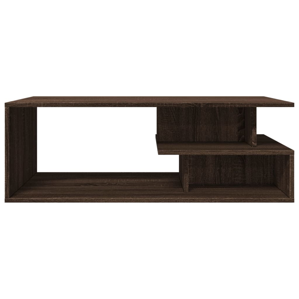 Tavolino Salotto Rovere Marrone 102x55x35 cm Legno Multistrato