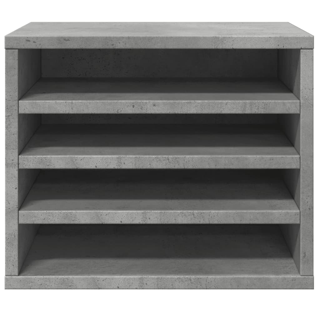 Organizer Scrivania Grigio Cemento 36x26x29,5 Legno Multistrato