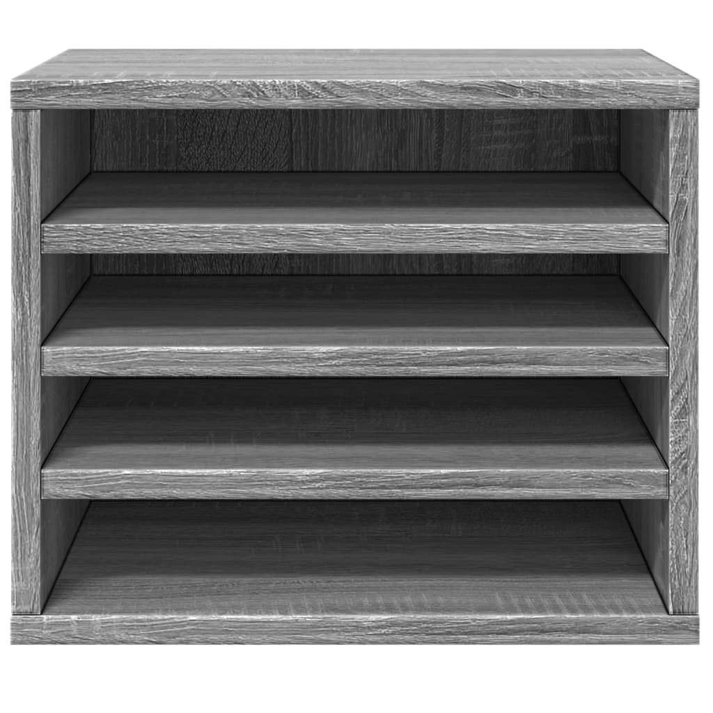 Organizer Scrivania Grigio Sonoma 36x26x29,5 Legno Multistrato