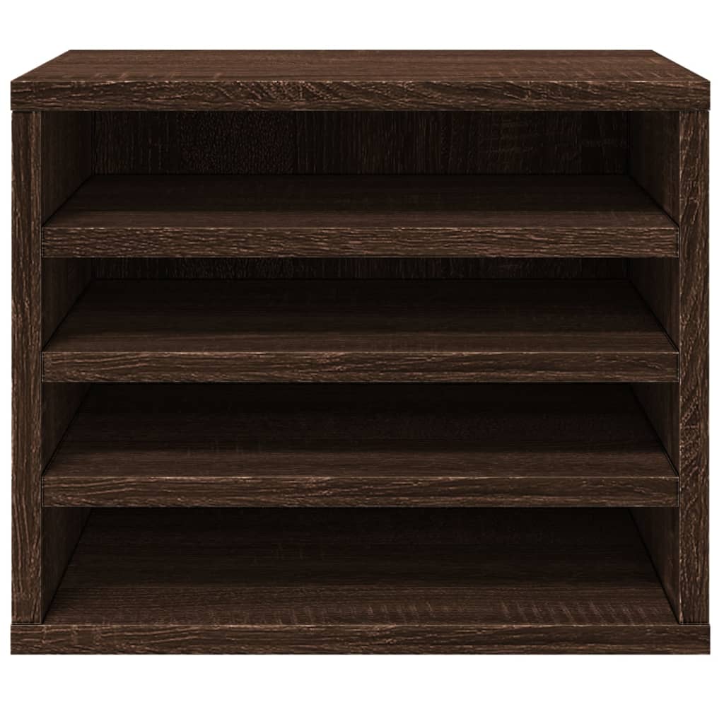 Organizer Scrivania Rovere Marrone 36x26x29,5 Legno Multistrato