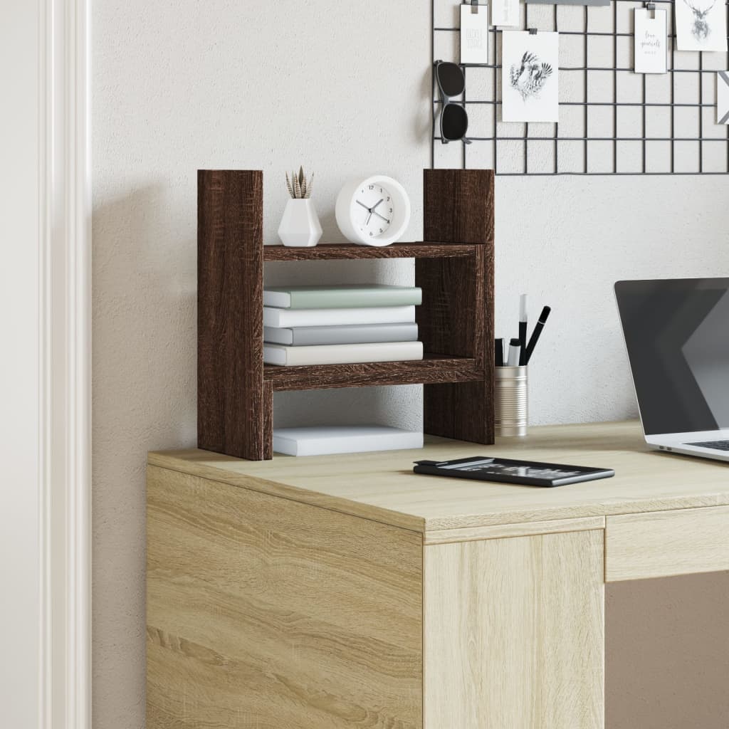 Organizer Scrivania Rovere Marrone 38,5x17x39 Legno Multistrato