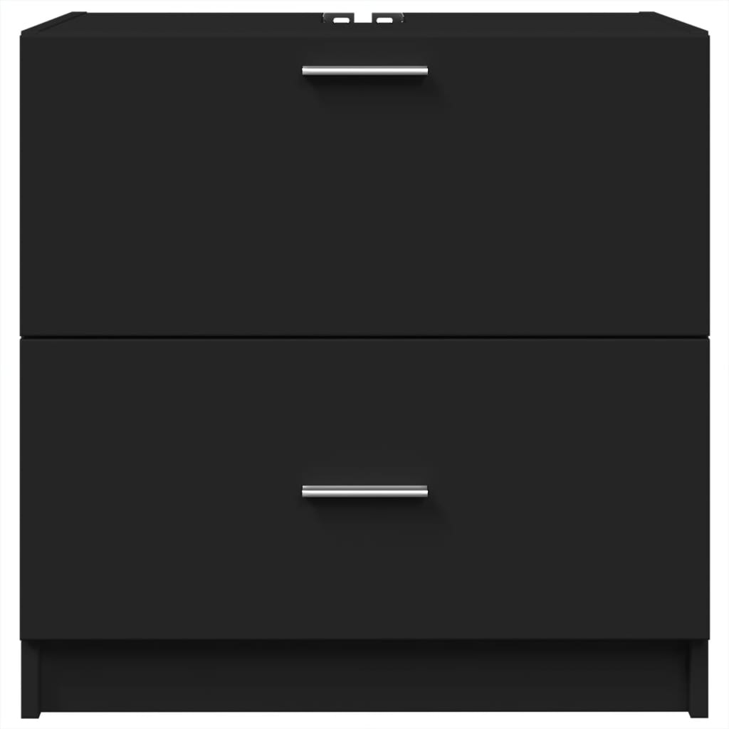Mobile Lavabo Nero 59x37x59 cm in Truciolare