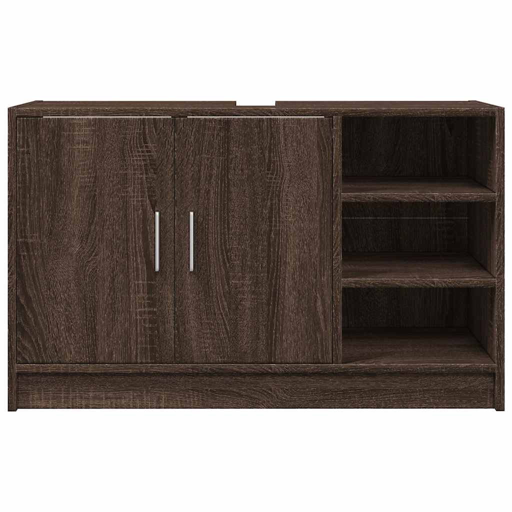 Mobile Lavabo Rovere Marrone 90x29x55 cm in Truciolare