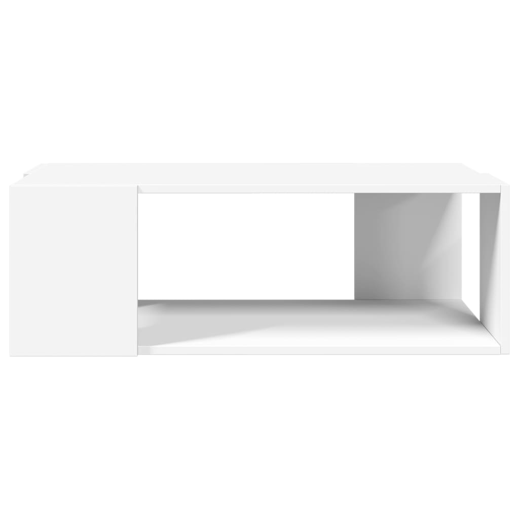 Tavolino da Salotto Bianco 89,5x48x30 cm in Legno Multistrato