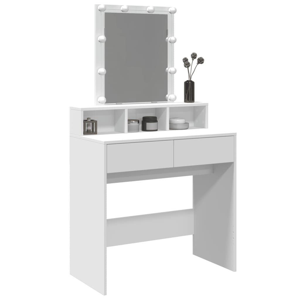 Toeletta con LED Bianca 80x41x144,5 cm