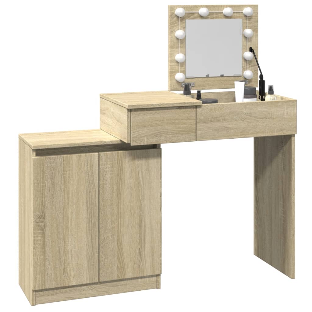 Toeletta con LED Rovere Sonoma 115x37x110,5 cm