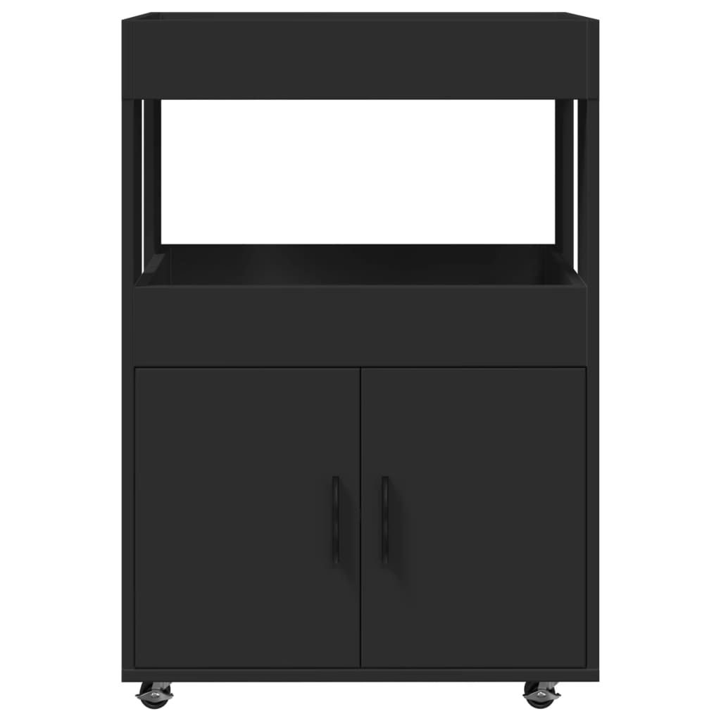 Carrello Bar Nero 60x39,5x89 cm in Legno Multistrato