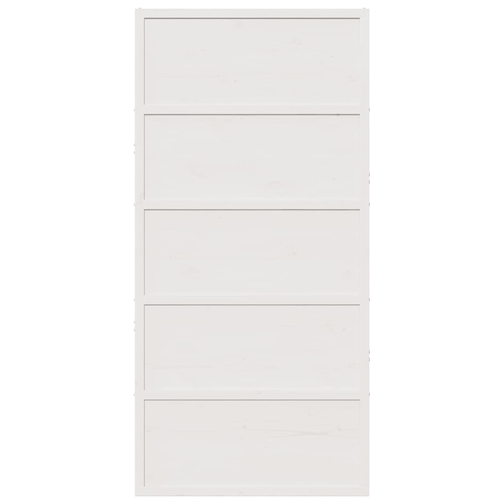 Porta del Granaio Bianca 100x208 cm in Legno Massello di Pino