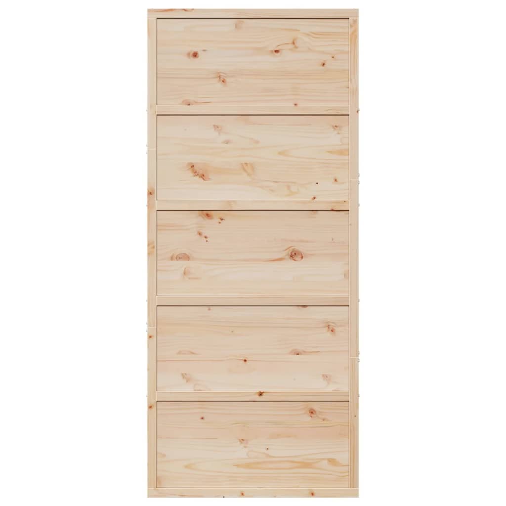 Porta per Granaio 90x208 cm in Legno Massello di Pino