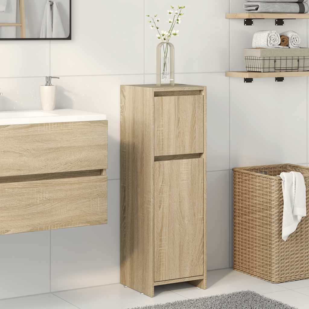 Mobile da Bagno Rovere Sonoma 30x30x95 cm in Legno Multistrato