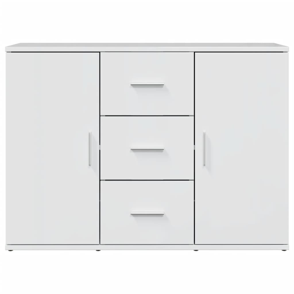 Credenza Bianco Lucido 90,5x29,5x65 cm in Truciolato