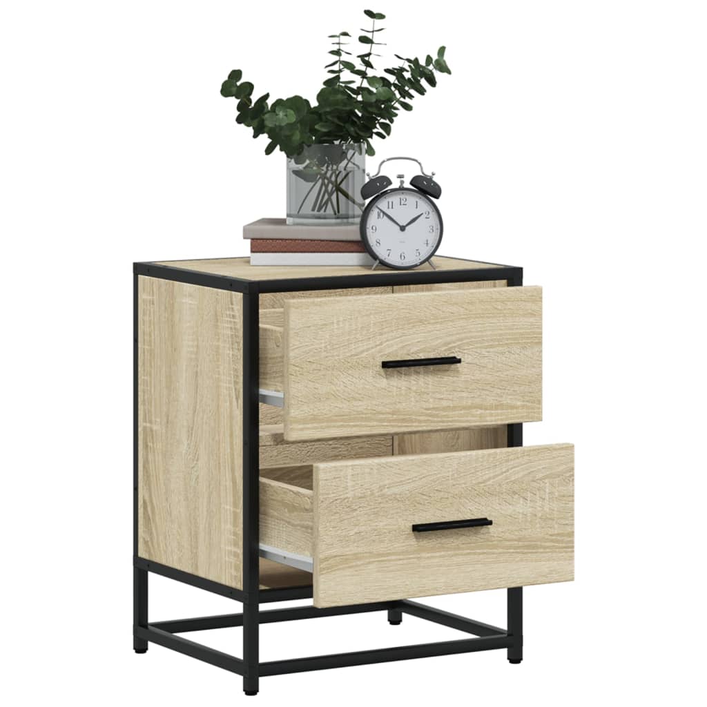 Comodini 2pz Rovere Sonoma 40x31x50 cm in Truciolato