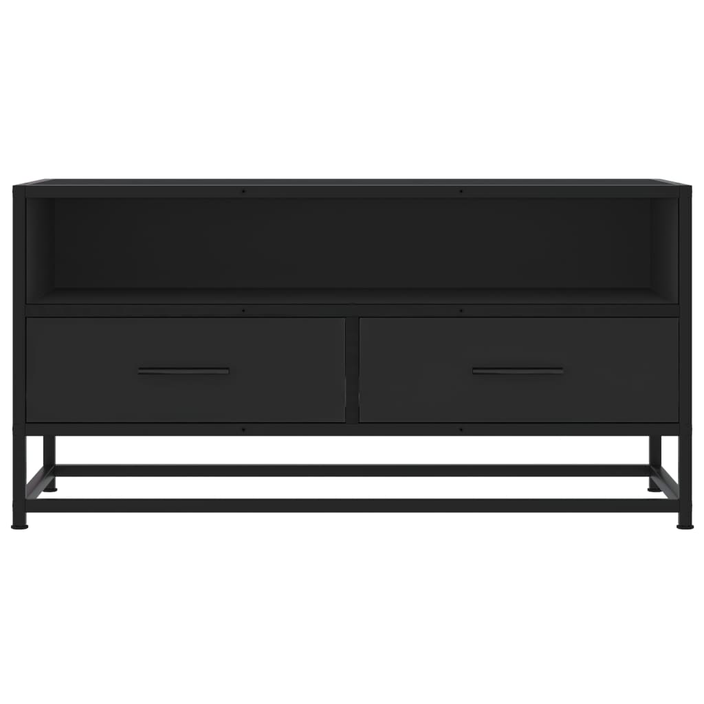 Mobile TV Nero 80x34,5x40 cm in Truciolato Metallo